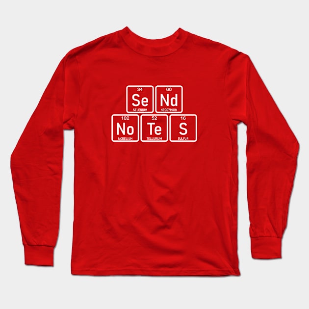 Send Notes Element Long Sleeve T-Shirt by rainoree